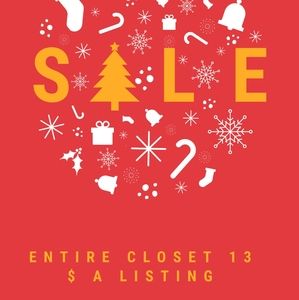 ENTIRE CLOSET 13 $ A LISTING !!!